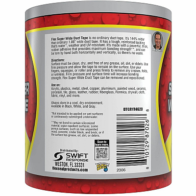 Flex Seal Super Wide Duct Tape (DTGRYR4620)