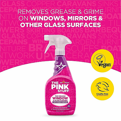 The Pink Stuff Window Cleaner with Rose Vinegar (82384)