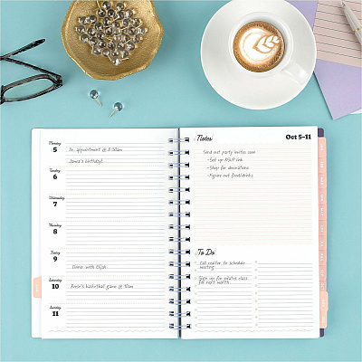 Mead CatCoq Retro Flower Weekly/Monthly Planner (CC02200)