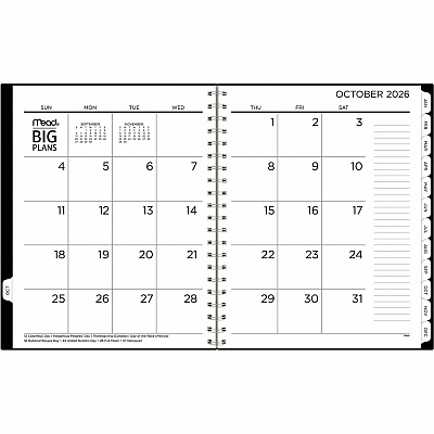 Mead BIG PLANS Weekly/Monthly Planner (CRW63005)
