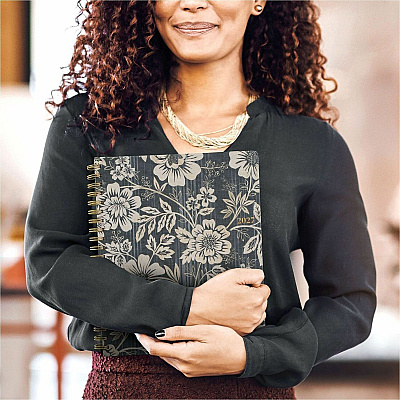 Cambridge Denim Blooms Monthly Planner (1850902)