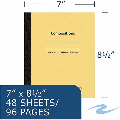 Roaring Spring Plain Cover Tapebound Comp Notebook (77308CT)