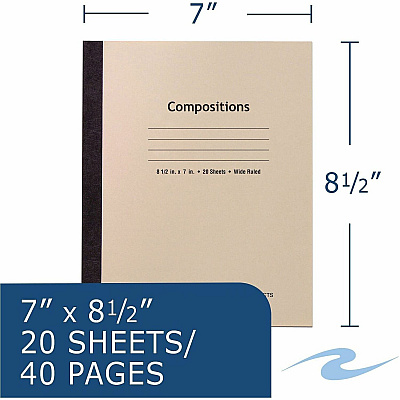 Roaring Spring Wide Ruled 20-sheet Compositn Book (77340CT)