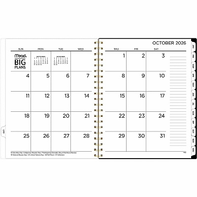 Mead BIG PLANS Tea Part Weekly/Monthly Planner (1834630)