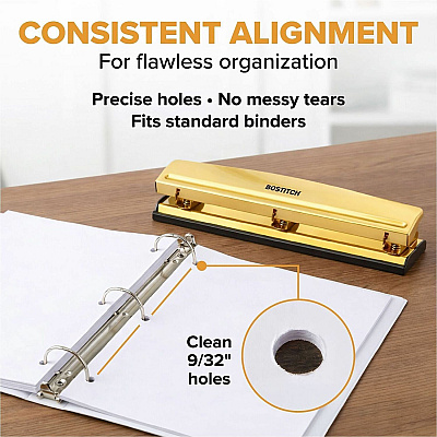 Bostitch 3-hole Punch (HP15GOLD)