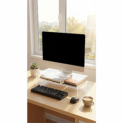 Kantek 2-Tier Acrylic Monitor Stand (AMS340)