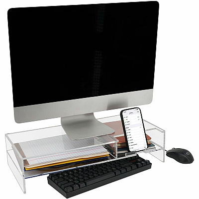 Kantek 2-Tier Acrylic Monitor Stand (AMS340)