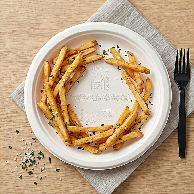 Genuine Joe BPI Certified Compostable Paper Plate (02043)