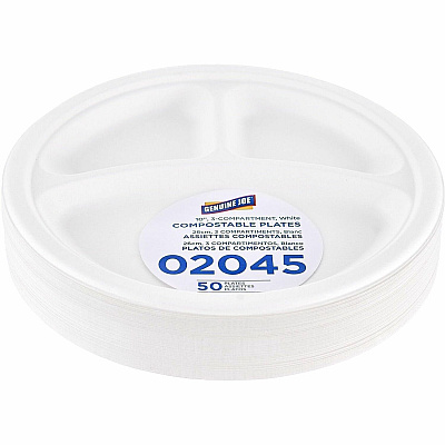 Genuine Joe BPI Certified Compostable Paper Plate (02045)