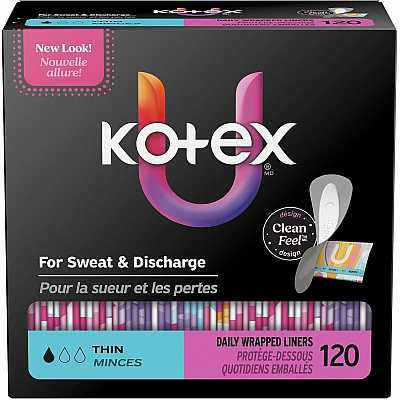 U by Kotex Wrapped Panty Liners (58311CT)