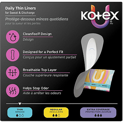 U by Kotex Wrapped Panty Liners (58311CT)