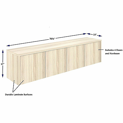 Lorell Essentials Wall-Mounted Hutches with Wood Doors (66346)