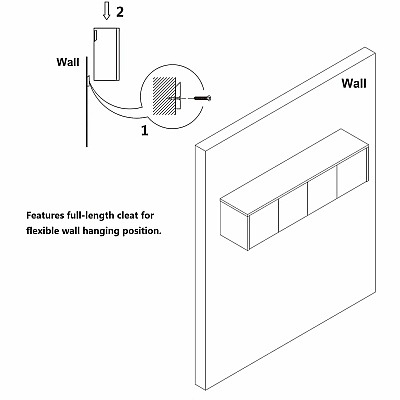 Lorell Essentials Wall-Mounted Hutches with Wood Doors (66346)