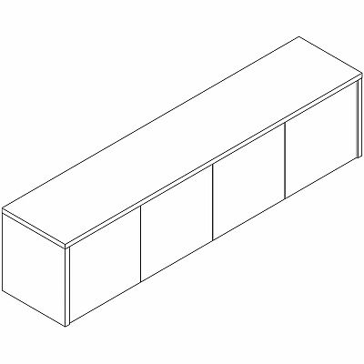 Lorell Essentials Wall-Mounted Hutches with Wood Doors (66346)