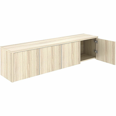 Lorell Essentials Wall-Mounted Hutches with Wood Doors (66346)