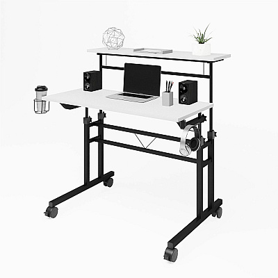 Techni Mobili Rolling Writing Desk (3800SUWHT)