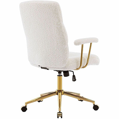 Techni Mobili Textured Boucle Office Chair (3270CWHT)