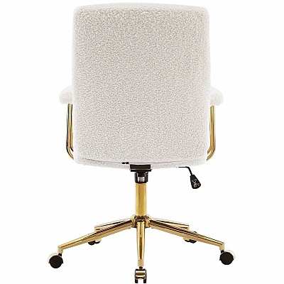 Techni Mobili Textured Boucle Office Chair (3270CWHT)
