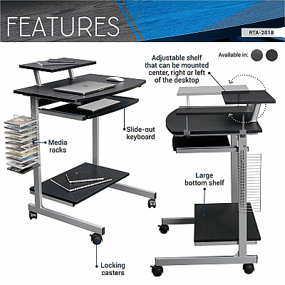 Techni Mobili Compact Computer Cart (2018GPH06)