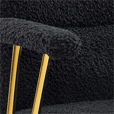 Techni Mobili Textured Boucle Office Chair (3270CBK)