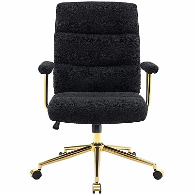 Techni Mobili Textured Boucle Office Chair (3270CBK)
