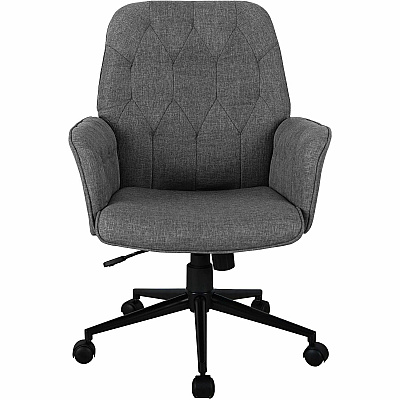 Techni Mobili Modern Upholstered Tufted Chair (2024GRY)