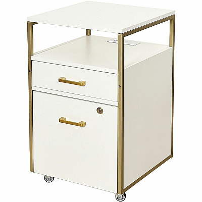 Techni Mobili Modern Rolling Filing Cabinet (S19WHT)