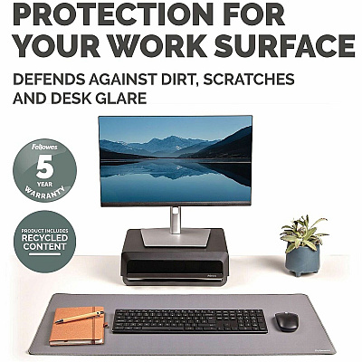 Fellowes Breyta Desk Mat - Grey (100145426)