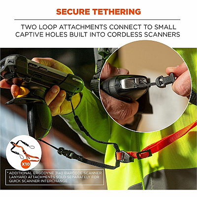 ergodyne Squids 3142 Padded Shoulder Barcode Scanner Harness & Lanyard (19253)