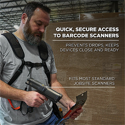 ergodyne Squids 3142 Padded Shoulder Barcode Scanner Harness & Lanyard (19252)