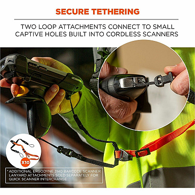 ergodyne Squids 3142 Padded Shoulder Barcode Scanner Harness & Lanyard (19252)