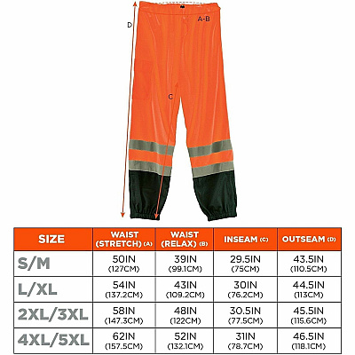 ergodyne GloWear 8910BK Hi-Vis Pants (23933)