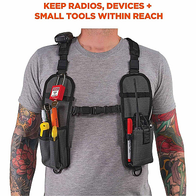 ergodyne Squids 3144 Carrying Case (Holster) Radio - Gray (19255)