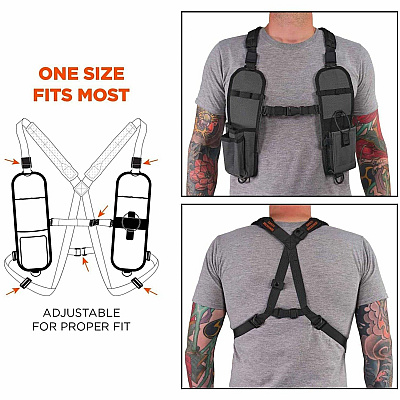 ergodyne Squids 3144 Carrying Case (Holster) Radio - Gray (19255)