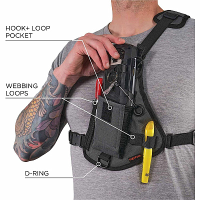 ergodyne Squids 3145 Carrying Case (Holster) Bar Code Scanner - Gray (19256)