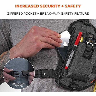 ergodyne Squids 3145 Carrying Case (Holster) Bar Code Scanner - Gray (19256)