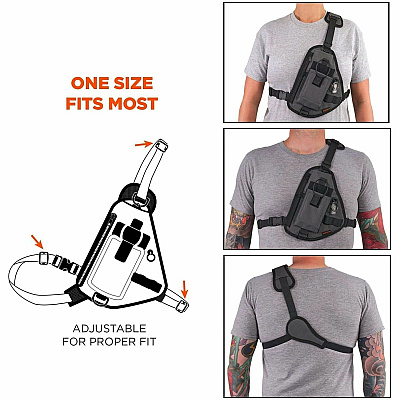 ergodyne Squids 3145 Carrying Case (Holster) Bar Code Scanner - Gray (19256)