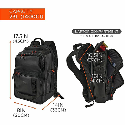 ergodyne Arsenal Carrying Case (Backpack) for 16" Notebook - Black (13046)