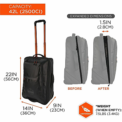 ergodyne Arsenal Travel/Luggage Case (Carry On) Travel - Black (13129)