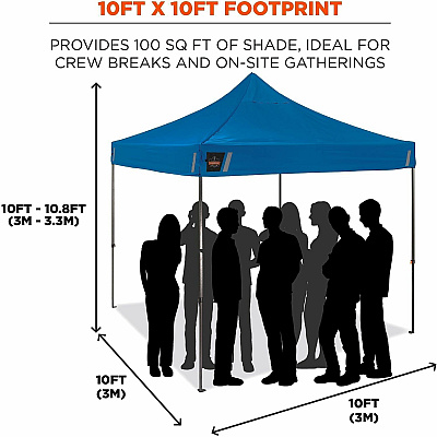ergodyne Heavy-Duty Pop-Up Tent Enclosed Kit - 10ft x 10ft (12962)
