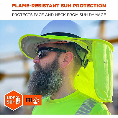ergodyne Chill-Its 6662 FR Hard Hat Brim with Neck Shade (12723)