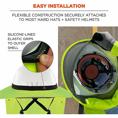 ergodyne Chill-Its 6662 FR Hard Hat Brim with Neck Shade (12723)