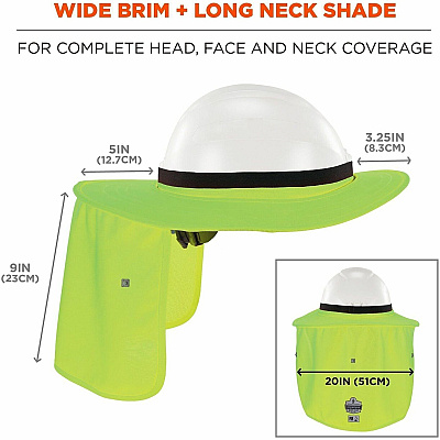 ergodyne Chill-Its 6662 FR Hard Hat Brim with Neck Shade (12723)
