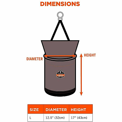 ergodyne Arsenal Carrying Case Rugged (Bucket) Tools - Gray (15977)