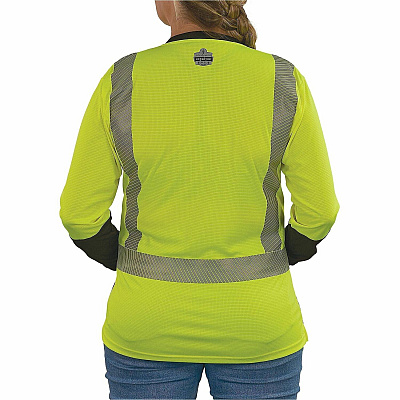 ergodyne GloWear 8278BK Womens Hi-Vis Long-Sleeve T-Shirt (22337)