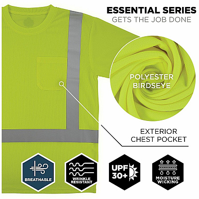 ergodyne Essential Hi-Vis T-Shirt - Type R, Class 2 (21837)