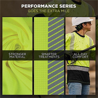 ergodyne Women's Performance Hi-Vis Long Sleeve T-Shirt - Type R, Class 3 (22355)