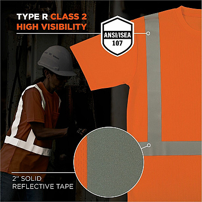 ergodyne Essential Hi-Vis T-Shirt - Type R, Class 2 (21854)