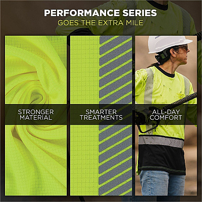 ergodyne GloWear 8276BK Womens Performance Hi-Vis T-Shirt (22312)