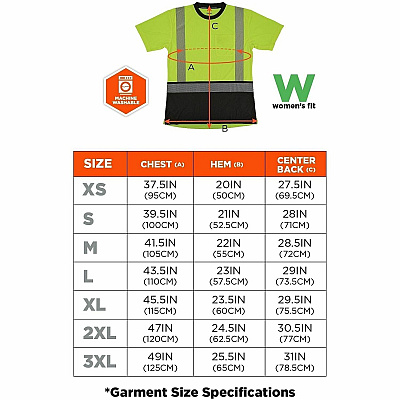 ergodyne GloWear 8276BK Womens Performance Hi-Vis T-Shirt (22312)